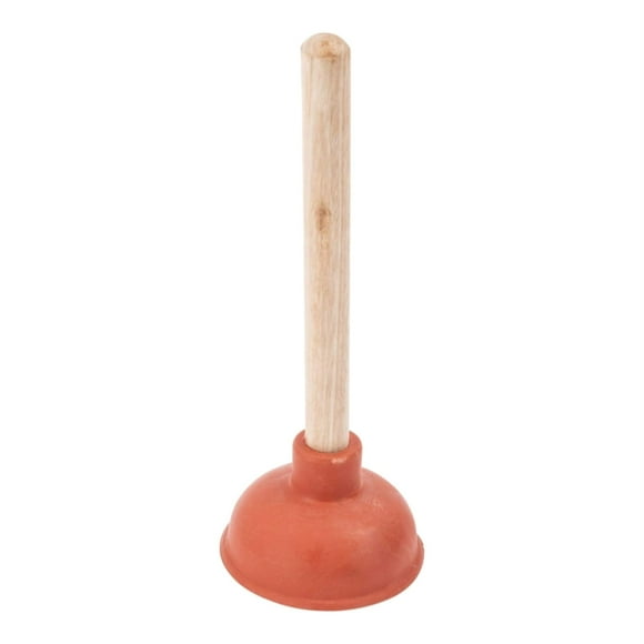 Plunger LDR Industries con mango de 4 pulgadas, 23 cm, color rojo