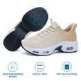 thumbnail image 4 of AOV Women's Slip On Running Sneakers Lightweight Breathable Walking Shoes Gym Workout Jogging Sport Tennis Sneakers Beige US 8, 4 of 7
