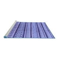 thumbnail image 2 of Ahgly Company Machine Washable Indoor Rectangle Solid Blue Modern Area Rugs, 6' x 9', 2 of 4