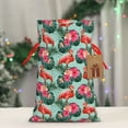 thumbnail image 4 of Fuzoiu Palm Leaves Flamingo Print Christmas Gift Bag,Burlap Gift Bag with Drawstring Closure & Hang Tag,Perfect for Holidays, Birthdays, and Special Occasions-Small, 4 of 7