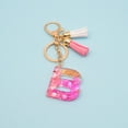 thumbnail image 4 of Xinyolin Key Chain Translucent Alphabet Pendant - Shell Decor Letter Initial Pendant Keychain with Tassels for Women, 4 of 8