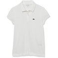 thumbnail image 2 of Lacoste Big Girl Short Sleeve Mini Pique Iconic Polo, White, 12, 2 of 2