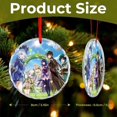 thumbnail image 2 of Genshin Impact Christmas Round Ornament Glass Circular Pendant Smooth Hanging Decoration for Home, Office & Christmas Tree, 2 of 8