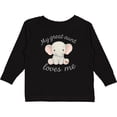 thumbnail image 3 of Inktastic My Great Aunt Loves Me Elephant Boys or Girls Long Sleeve Toddler T-Shirt, 3 of 5