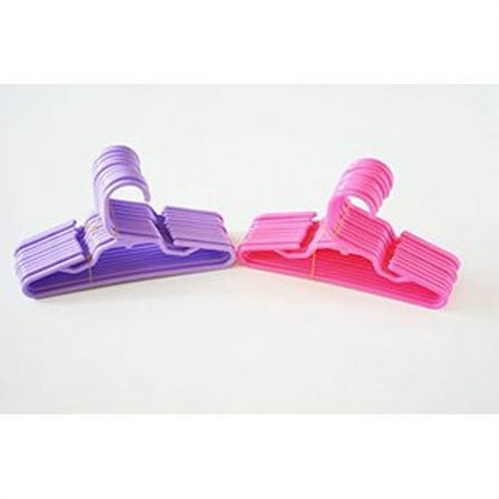 12 Pink and 12 Purple Plastic Doll Hangers Fits 18 Inch Doll Clothes