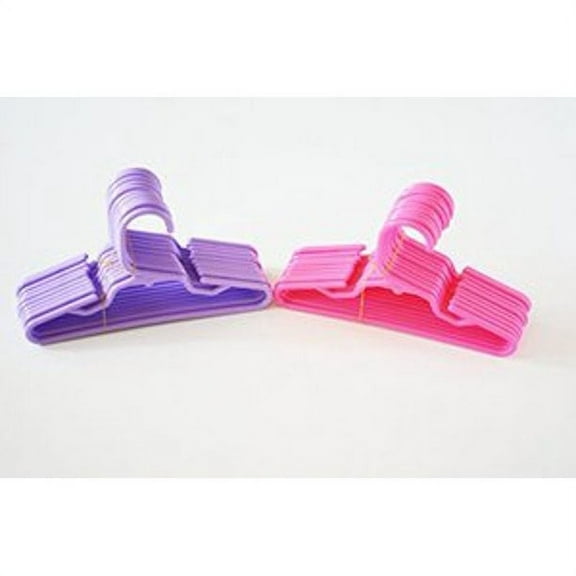 12 Pink and 12 Purple Plastic Doll Hangers Fits 18 Inch Doll Clothes