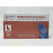Nitrile Exam Gloves, Latex-Free, Blue, Large, Each (100 pieces per box)