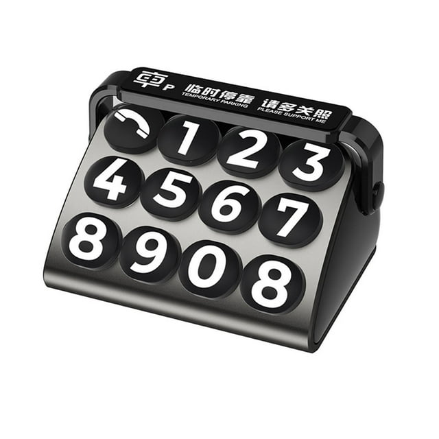 Miulika Car Parking Number Plate,Parking Phone Number Plate,Vehicle Creative Notification Phone Number Card,Parking Phone Number Card Black