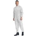 thumbnail image 5 of Haitryli Mens Anti-Static Bodysuit Coverall Zip Up Jumpsuit Spray Paint Uniform Work Clothes White L, 5 of 7
