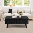 thumbnail image 3 of Wirrytor 3 in 1 Lift Top Coffee Table with Storage, Black Folding Desk for Small Spaces, Modern Center Table with Hidden Compartments for Living Room, 3 of 9