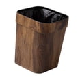 thumbnail image 3 of Cesta de basura decorativa rústica, contenedor de basura portátil cuadrado compacto, bote de basura pequeño y estrecho para decoración de cocina, 3 of 8