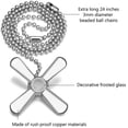 thumbnail image 5 of Ceiling Fan Pull Chain Extender, 24-inch Extra Long with Decorative Frosted Glass Bulb and Fan Cord, Fit All Standard 3mm Diameter Ceiling Fans and Light Fixtures Factory Pull, 5 of 5