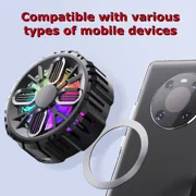 L06 Universal Mobile Phone Semiconductor Magnetic Cooling Fan Radiator for IOS Android Tablet Game Cooler w/ RGB Colorful Light