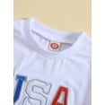 thumbnail image 4 of 4th of July Baby Boy Girl Clothes USA Short Sleeve Romper Letter Print Newborn Bodysuit Independence Day Baby Jumpsuit, 4 of 9