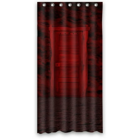 GreenDecor Wooden Door Best Ed Waterproof Shower Curtain Set with Hooks Bathroom Accessories Size 36x72 (Best Shower Doors Reviews)