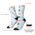 thumbnail image 4 of Cauagu Turtles And Goldfish Print Crew Socks for Women and Men,Adult Athletic Running Socks 1-Pair Sports Socks Work Gear Socks with Moisture Wicking, 4 of 6
