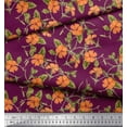 thumbnail image 3 of Soimoi Polyester Crepe Fabric Leaves & Wild Flower Floral Print Fabric by The Yard 52 Inch Wide, 3 of 3