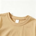 thumbnail image 4 of Maean Girls Cotton Tops Long Sleeve Shirt Solid Color Crew Neck Top Casual Basic Fall Tshirts 1-11 Years, 4 of 7