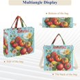thumbnail image 6 of FORMRS Womens Corduroy Tote Bag Crossbody Shoulder Handbag with Pocket, Orange Floral Tomatoes, 6 of 7