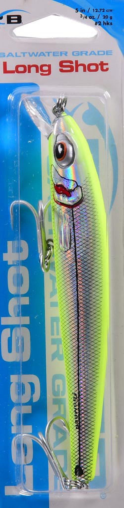Bomber Long Shot Minnow Crankbait 5" Chartreuse Herring 3/4 oz.