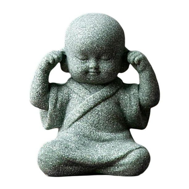 Figura de monje, estatua de Buda, escultura creativa, adornos decorativos hechos a mano para 1