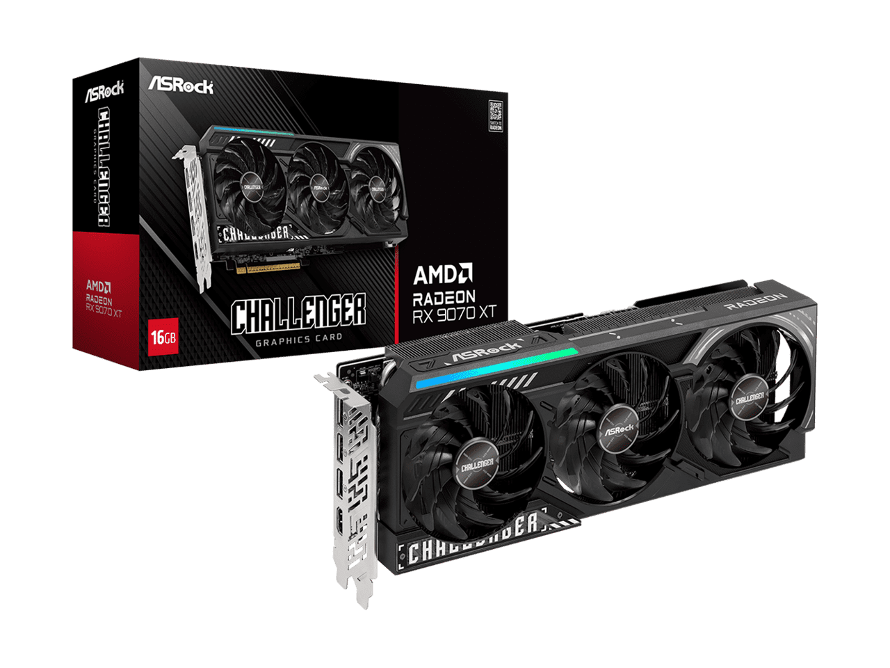 ASRock Challenger Radeon RX 9070 XT 16GB GDDR6 PCI Express 5.0 x16 Graphics Card RX9070XT CL 16G