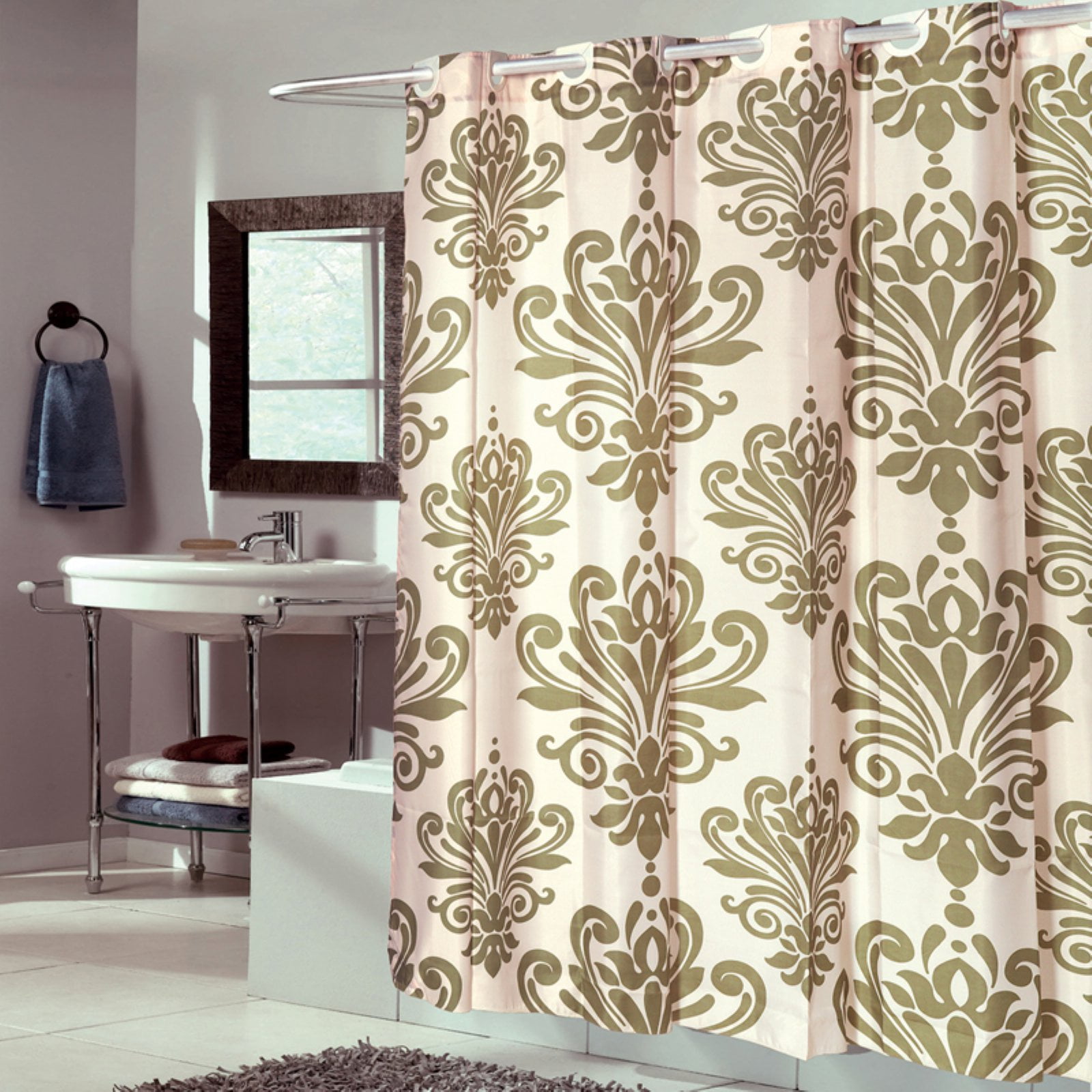 Shower Curtains Hooks Liners Sweet Home Collection Hookless 70