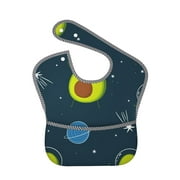 Bingfone Mess-Proof Baby Bib - Waterproof Bib For Baby Boy Or Girl With Food Catcher Pocket, Unisex-Avocado In Space