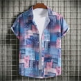 thumbnail image 2 of Edvintorg Men's Hawaiian Shirt Beach Casual Oversized T Shirt Short Sleeve Hawaiian Vacation Style Shirt Blouse Summer Men's Clothing, 2 of 6
