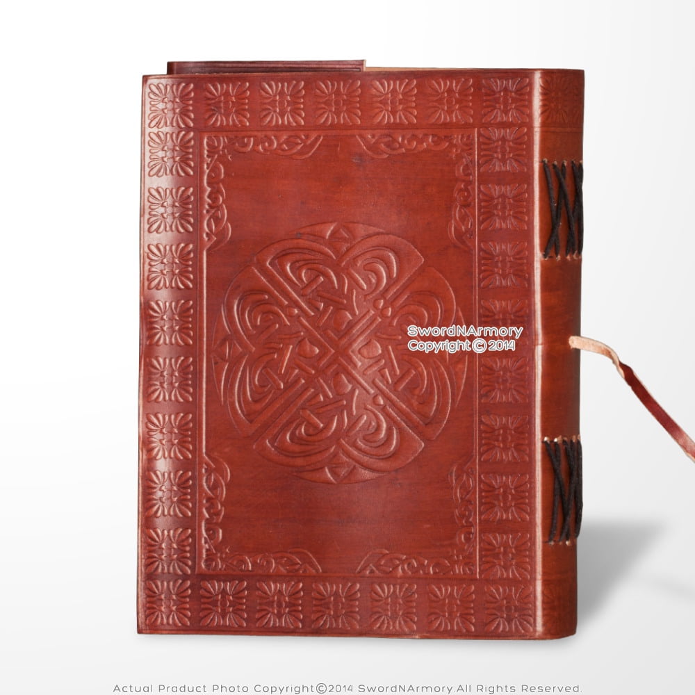 Medieval Genuine Leather Journal Diary Parchment Paper Brown Celtic Circle Theme