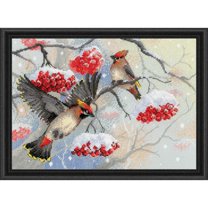 RIOLIS Cross Stitch Kit – 'Gingerbread Tale' Counted Cross Stitch, 6x8.25 Inch Design, Includes Thread & Fabric