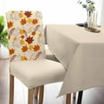 thumbnail image 5 of Dining Room Chair Covers, Thanksgiving Fall Maple Leaves Pattern Stretch Parsons Chair Slipcovers Removable Kitchen Chair Protector Cover for Dining Room， Set of 4, 5 of 6