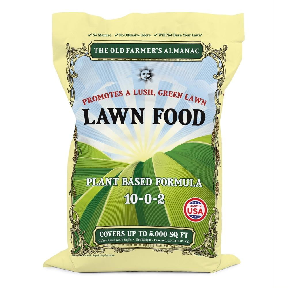 The Old Farmer's Almanac Natural Lawn Food 10-0-2 Granular Fertilizer - 20 lbs Covers 5000 sq ft