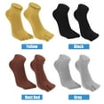 thumbnail image 4 of Unique Bargains 1 Pair Full Finger Two Toe Socks Unisex Non Slip Sticky Daily Fit Finger Socks Yellow, 4 of 7