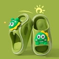 thumbnail image 6 of Zshosam Youth Slides Kids Cloud Sandals for girls boys, Comfortable Kids Slippers,EVA Anti-Slip shower shoes Size 1,(Green Big Kids 1), 6 of 7