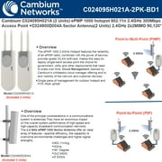 Cambium ePMP 1000 Hotspot 11n Access Point +Sector Antenna 2.4GHz MIMO 90°(2Pack