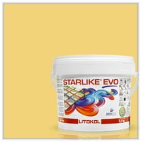 Starlike EVO Glamour Collection Epoxy Tile Grout - Giallo Vaniglia FETI1003, 2.5 kg/5.5 lbs Indoor/Outdoor Tile Adhesive and Two-Part Epoxy Grout for Shower, Pool, Bathroom, or Kitchen Walls or Floor