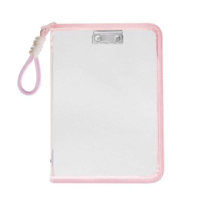 Back to school Mesh File Bags With Zipper And Handle Clear File Folders Organizer Folder Bags Document With Clamp Metal Clips For Paper Portfolio Storage School H
