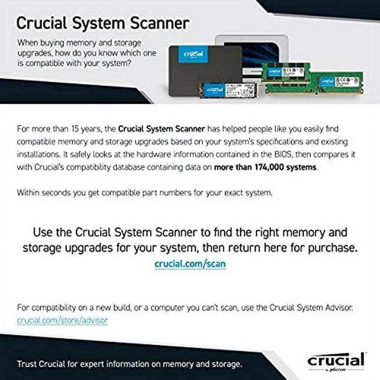 Crucial RAM 32GB Kit (16GBx2) DDR4 3200MHz CL22 (or 2933MHz or 2666MHz)  Desktop Memory CT2K16G4DFD832A at