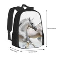 thumbnail image 2 of Balery Running White Horses Backpack for Men and Women - Durable 600D Oxford Cloth -Large Capacity, Water-Resistant School, Travel, and Hiking Bag, 2 of 7