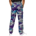 thumbnail image 3 of G-Style USA Men's Relaxed Straight Fit Work Cargo Pants 6CP01 - Purple Camo - 30/32, 3 of 5