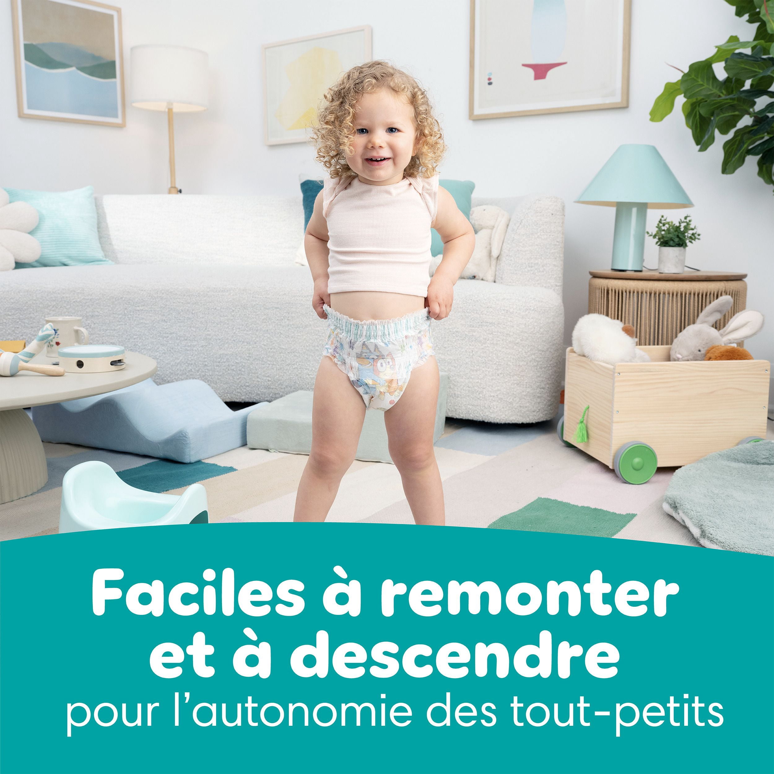 Sous-vêtements d’entraînement Pampers Easy Ups, taille 4 (2T3T), 140 unités