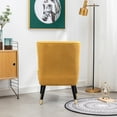 thumbnail image 4 of Roundhill Furniture Elon Contemporary Velvet Upholstered Accent Chair, Yellow, 4 of 13
