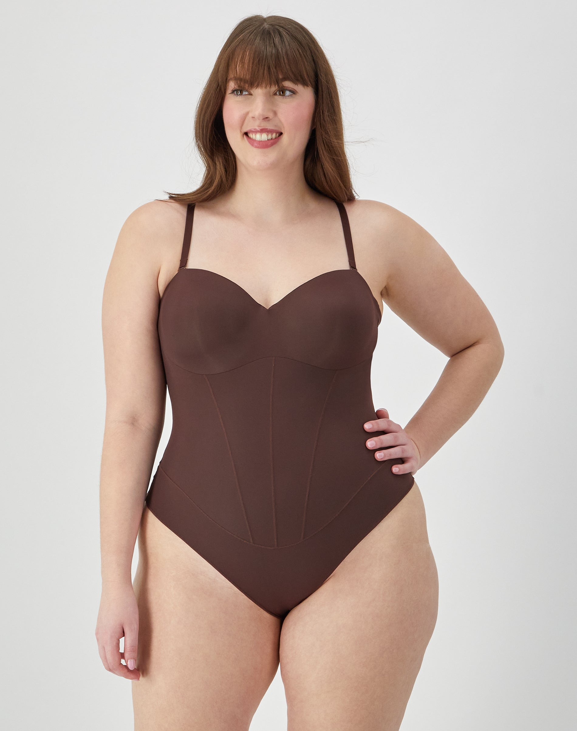 Maidenform Multiway Tummy Control Shapewear Thong Bodysuit, Built