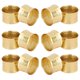 thumbnail image 1 of Anillos para servilletas ITOS365, juego de 12, hechos a mano, tono dorado, 1 of 5