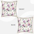 thumbnail image 3 of Fotbe Orchids Flowers Pattern Velvet Decorative Throw Pillow Covers with Elegant Piping, Soft Plush Cushion Cover for Sofa, Bed, Car, Office-20"x20", 3 of 8
