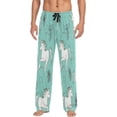 thumbnail image 2 of Racing Horses and Flowers Men's Pajama Pants Lightweight Sleepwear Bottom Lounge Pants, 2 of 6