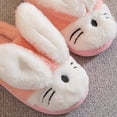 thumbnail image 4 of Generic Baby Dress Shoes Toddler Kids Children's Boys Girls Cartoon Print Bunny Print Furry Shoes Indoor Home Warm Winter House Slippers (9-9.5 Years,Pink), 4 of 6