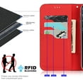 thumbnail image 2 of Wallet Case for iPhone 12/iPhone 12 Pro,with RFID Blocking Card Slots,Headset Winder,Flip Folio Magnetic Closure,Kickstand,Cash Pockets Wrist Strap Cover Case for iPhone 12/Pro 6.1",Black, 2 of 15