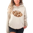 thumbnail image 2 of Floral Football Hoodie for Women & Teen Girls Boho Game Day Sweatshirt, Sand Hoodie, XL, 2 of 8
